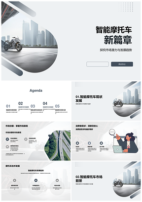 智能摩托车市场消费需求与投资机会PPT模板