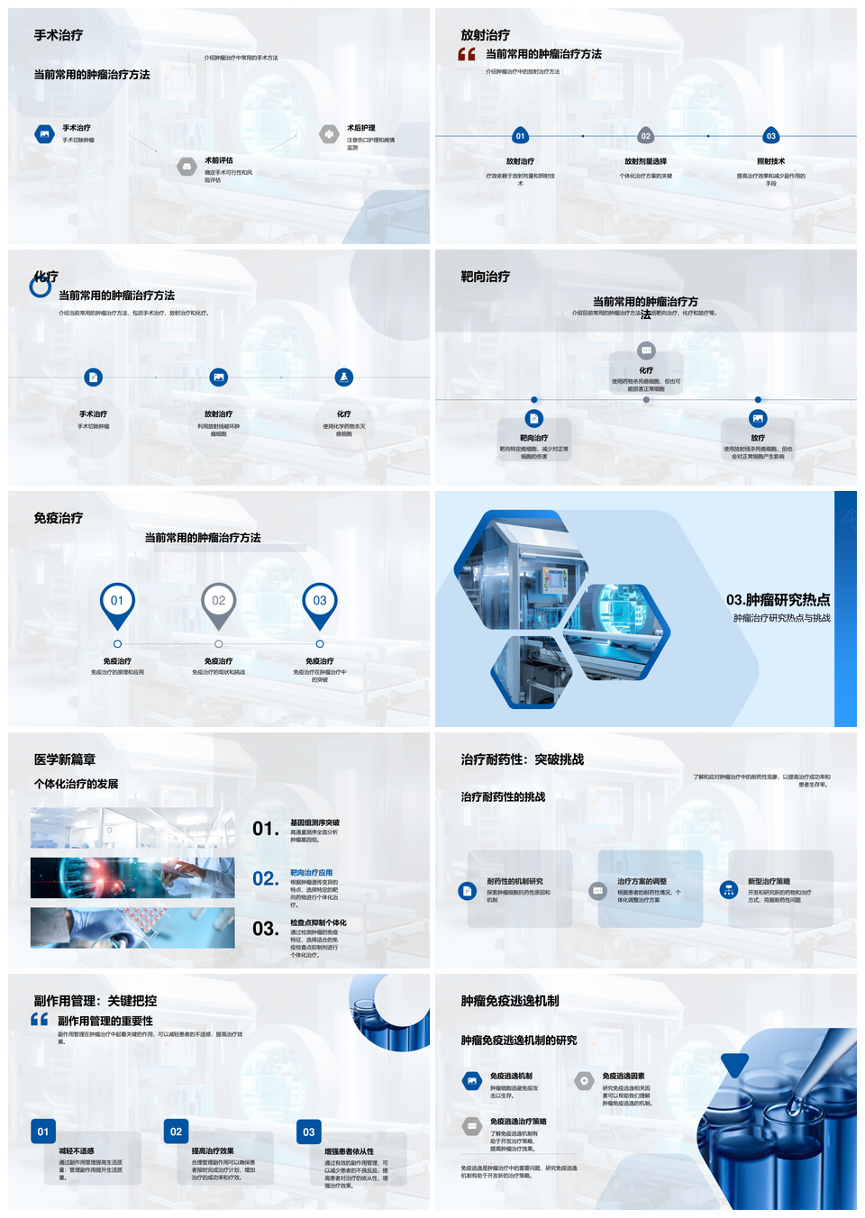 肿瘤专家医学会议演讲肿瘤治疗新进展分类设备PPT模板