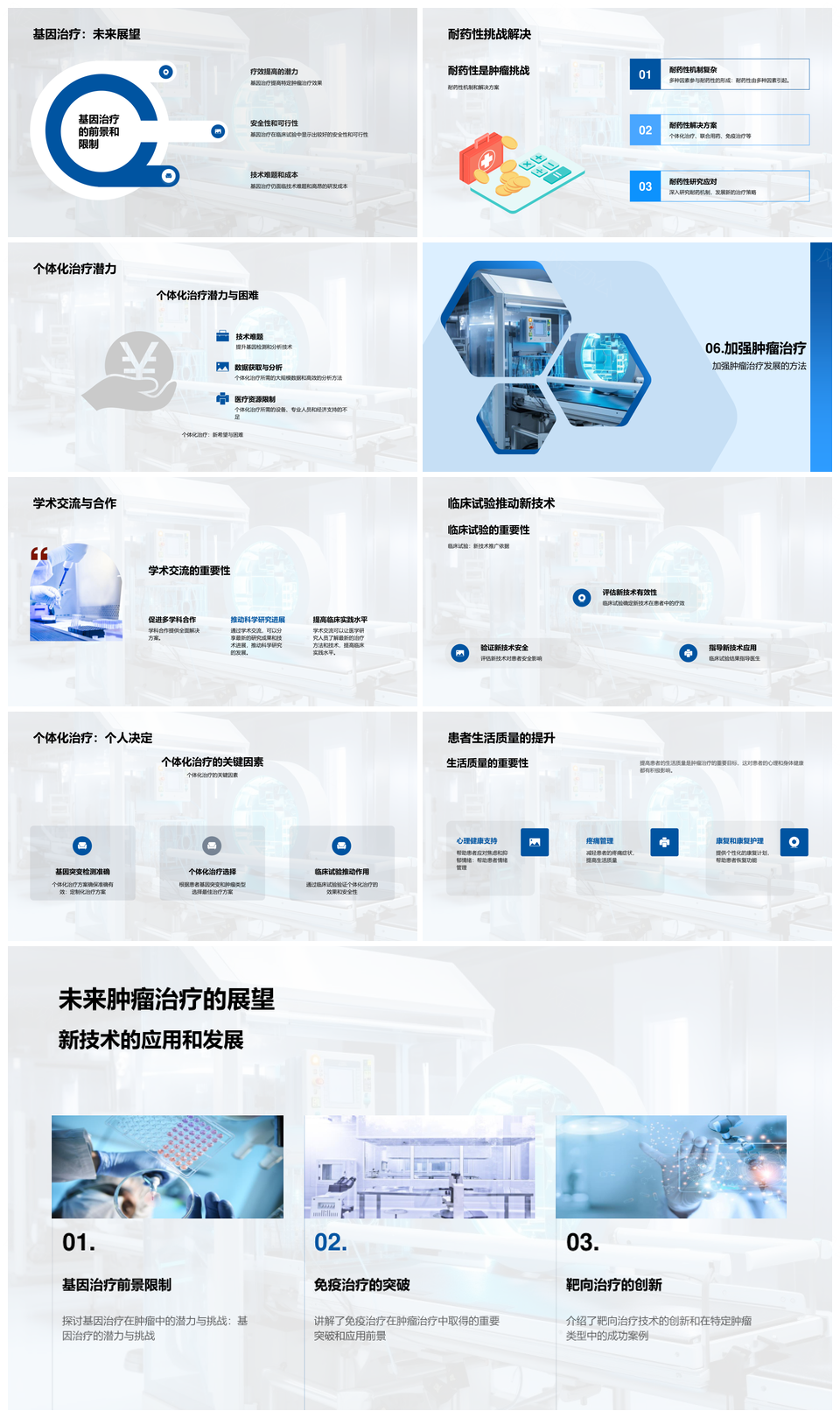 肿瘤专家医学会议演讲肿瘤治疗新进展分类设备PPT模板