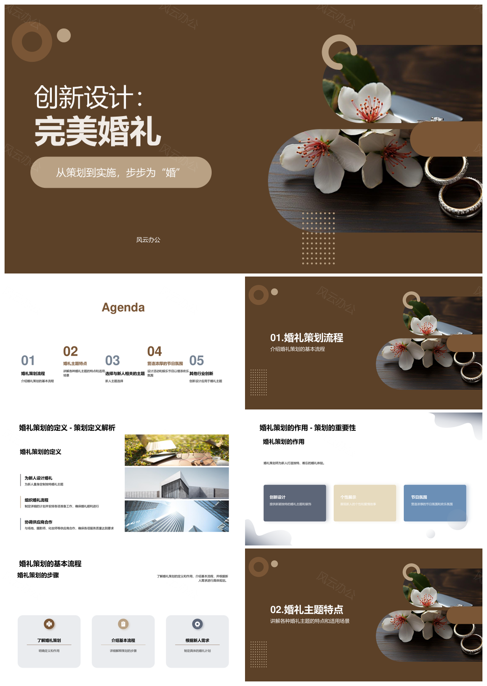 20XX秋新人婚戒爱情创新婚礼主题PPT模板