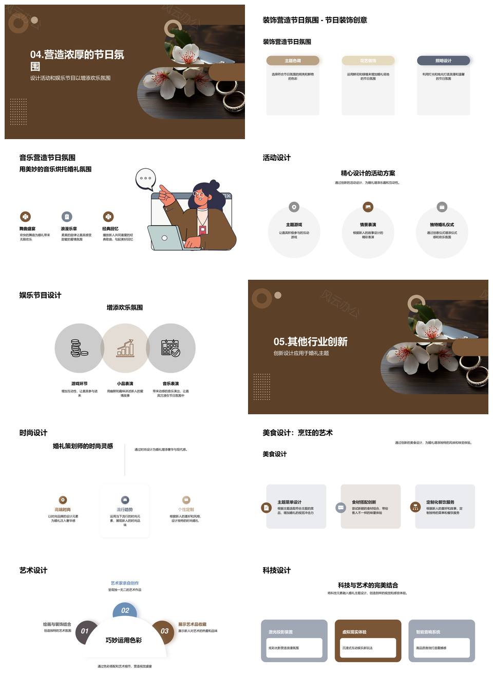 20XX秋新人婚戒爱情创新婚礼主题PPT模板