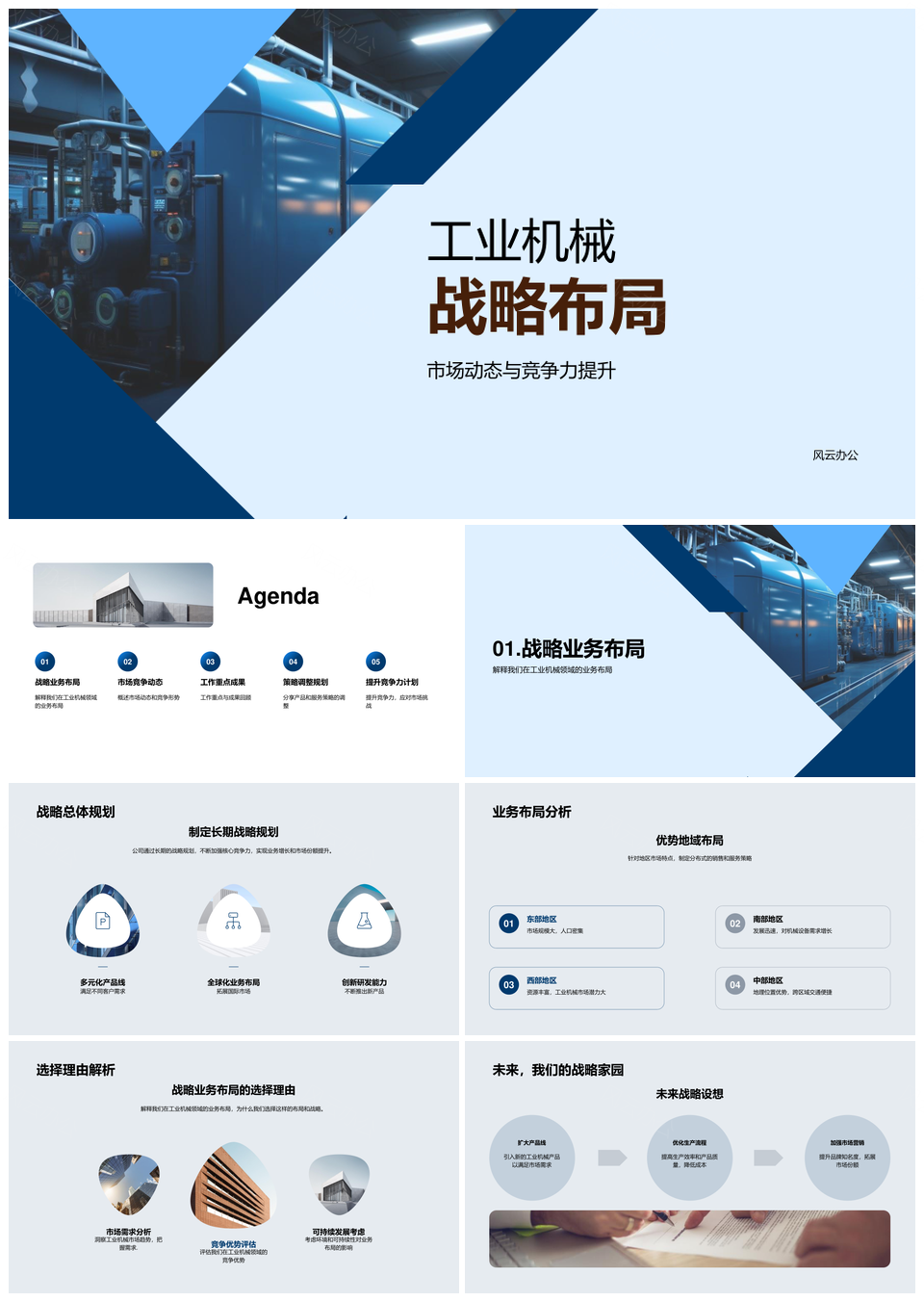 工业机械战略布局提升市场竞争力PPT模板