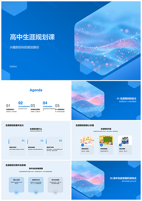 高中生涯规划助力兴趣发展提升幸福感PPT模板