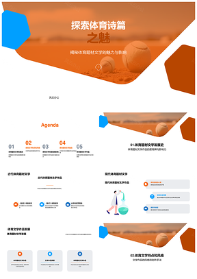 体育文学发展经典类型特征魅力影响PPT模板