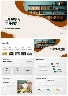 三年级全科复习策略与知识点纲要PPT模板