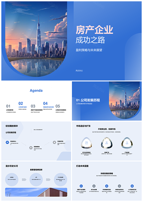 房企盈利策略精细化运营发展展望PPT模板