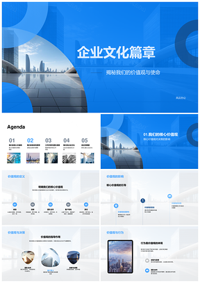 2025企业价值观使命愿景驱动决策行为营造环境氛围PPT模板