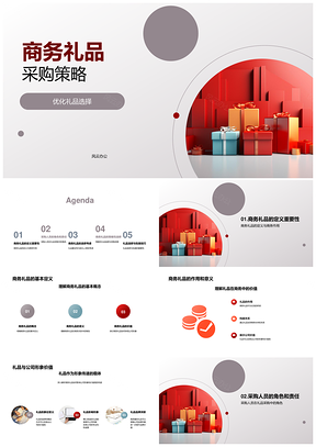 商务礼品采购选控预算展公司形象PPT模板