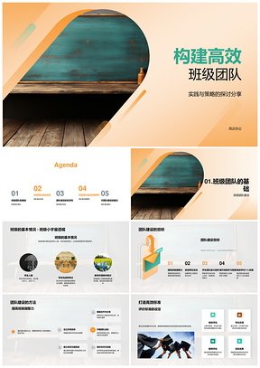 高效班级团队建设实效挑战基于班况PPT模板