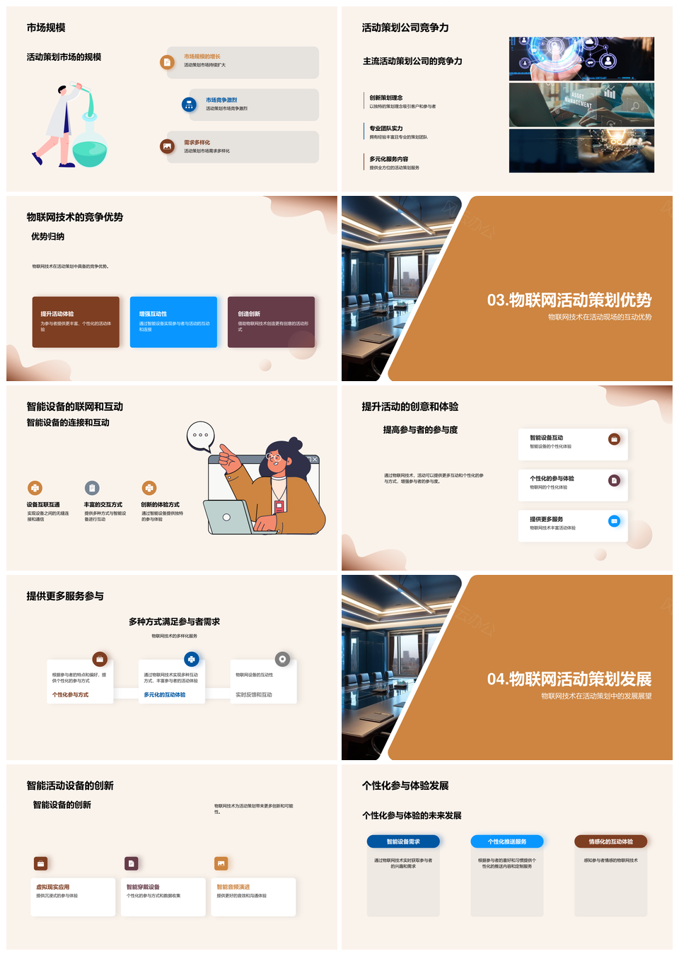 物联网技术革新活动策划智能会议室展馆PPT模板