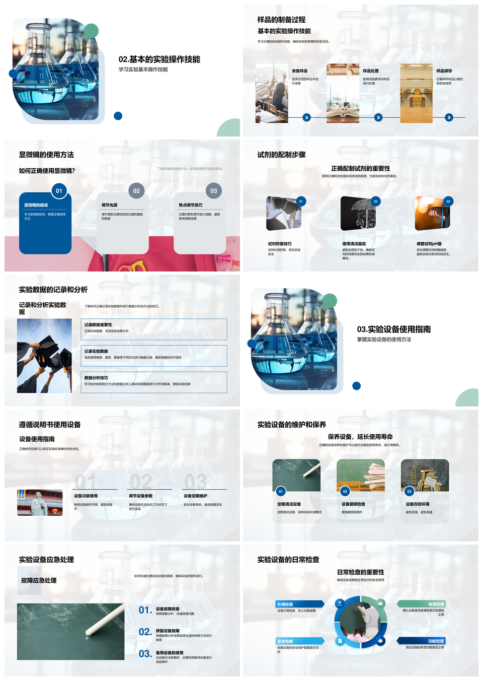 生物实验技能与安全操作样品制备显微镜试剂配制PPT模板