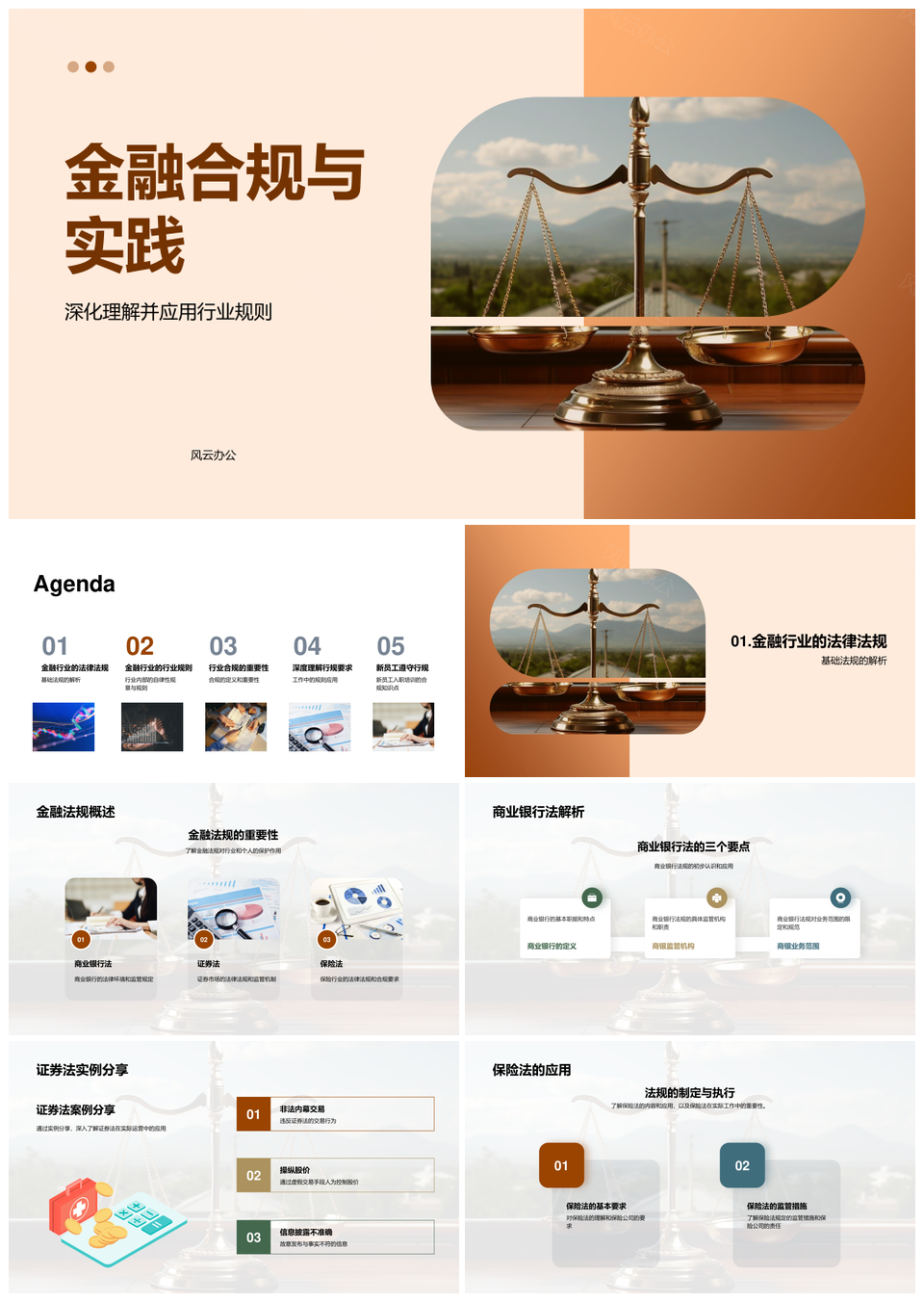 金融合规实践与行业法律法规自律PPT模板