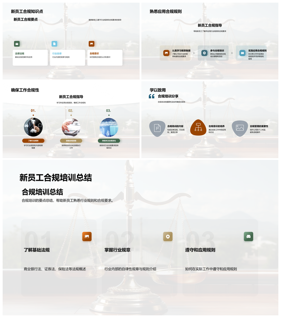 金融合规实践与行业法律法规自律PPT模板