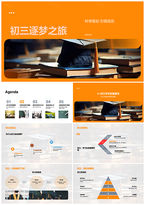 初三科学规划文理外学习策略与心态PPT模板