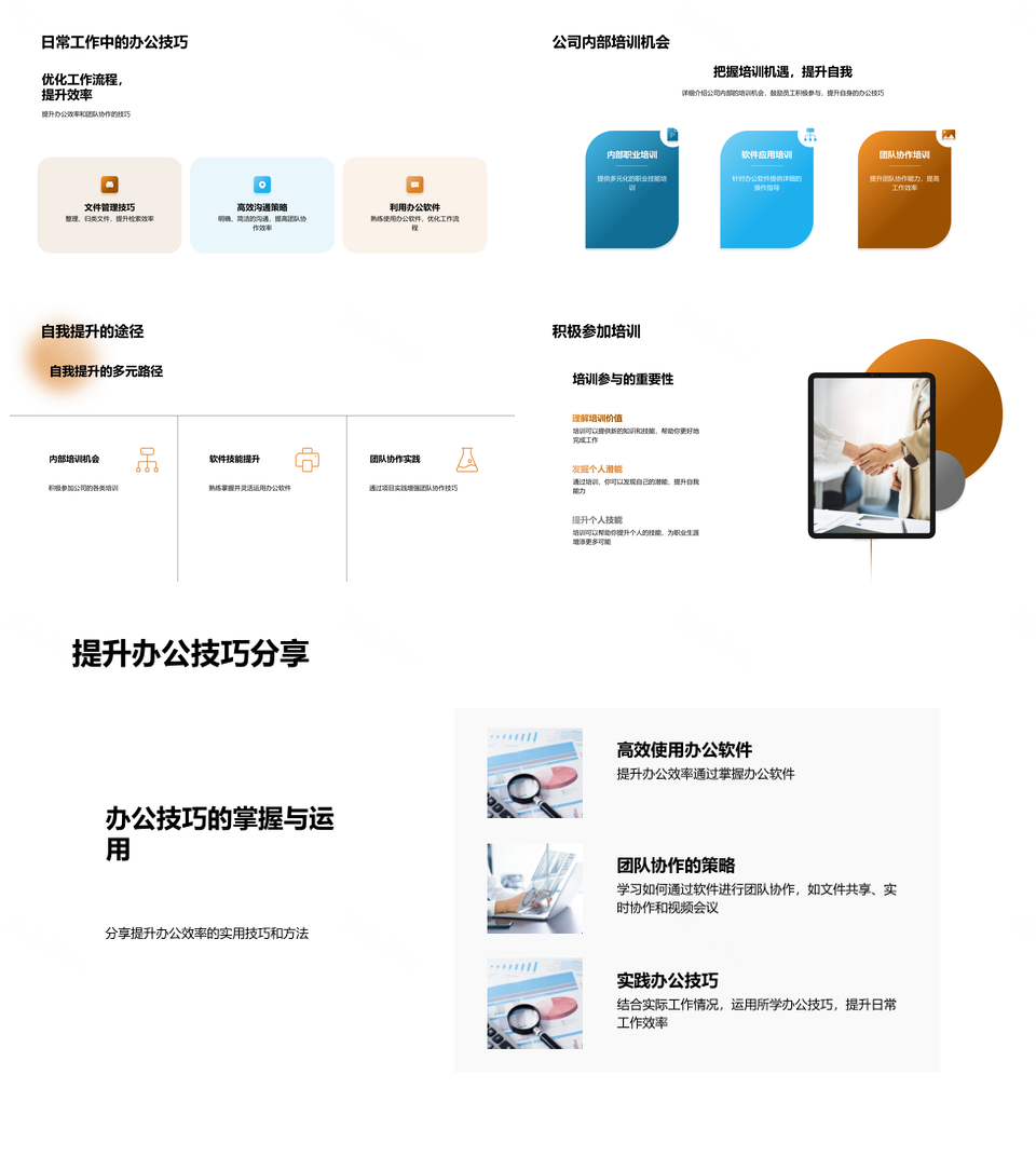 办公效能提升流程管理与技术培训实践PPT模板