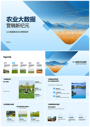 农业大数据精准营销提效决策促业绩PPT模板