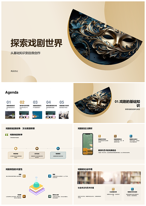 戏剧起源林洋创作角色冲突身体语言PPT模板