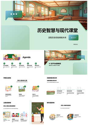 历史智慧融高中课件引领创新决策PPT模板