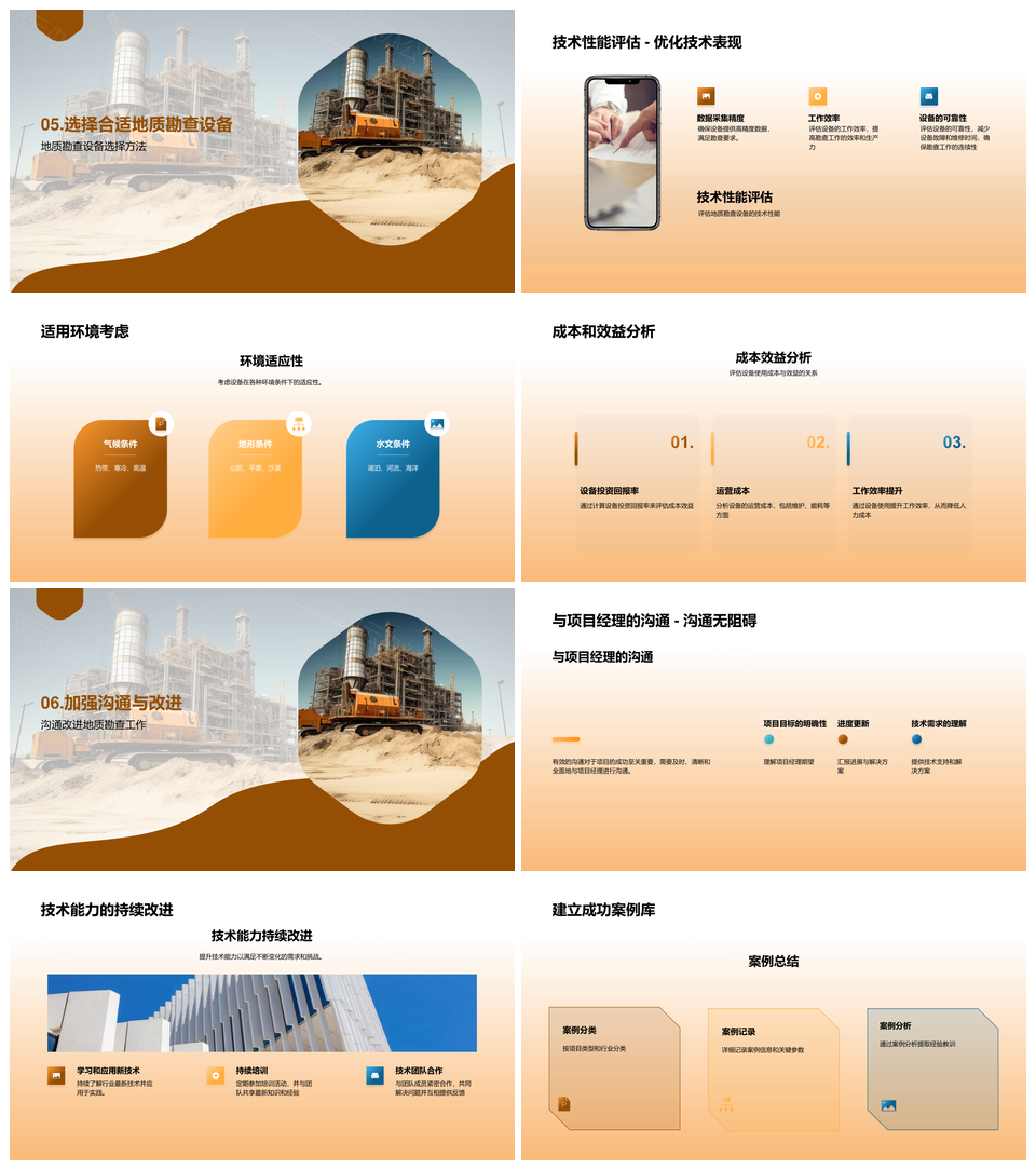 地质勘查创新设备技术驱动实践案例PPT模板