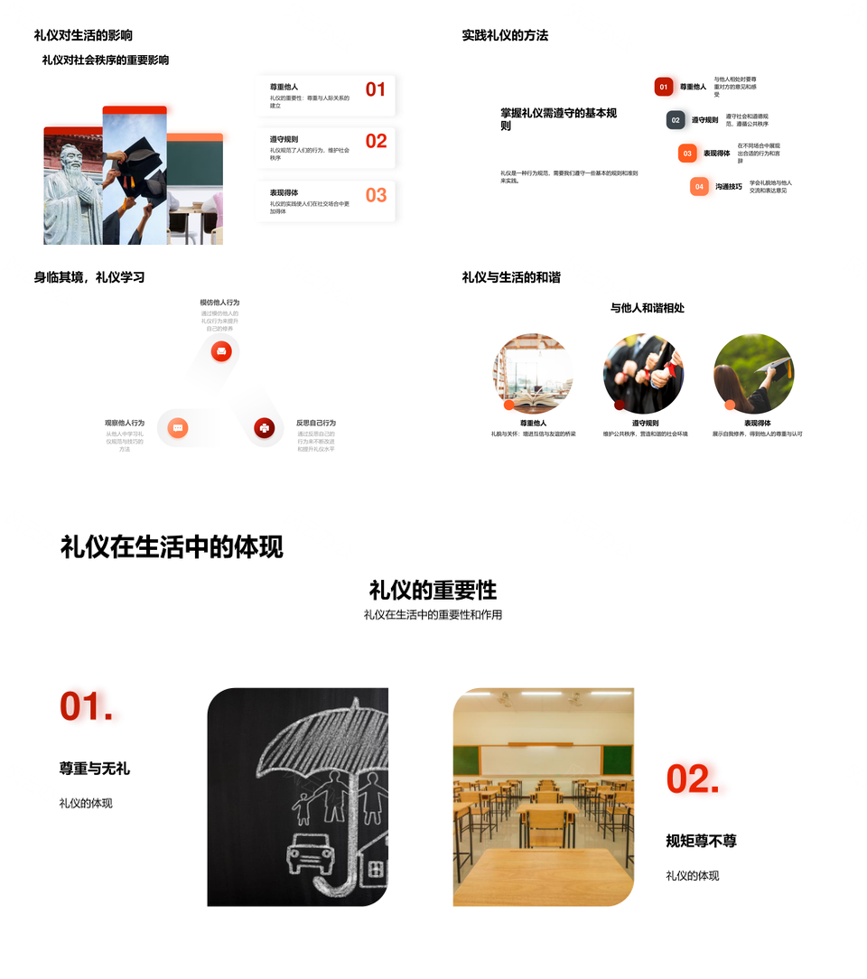 礼仪文化历史传承与社会秩序维护PPT模板