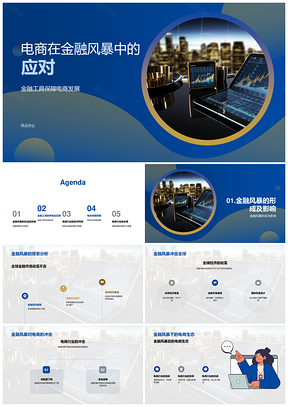 电商应对金融风暴金融工具融资保险期货资金流份额股市PPT模板