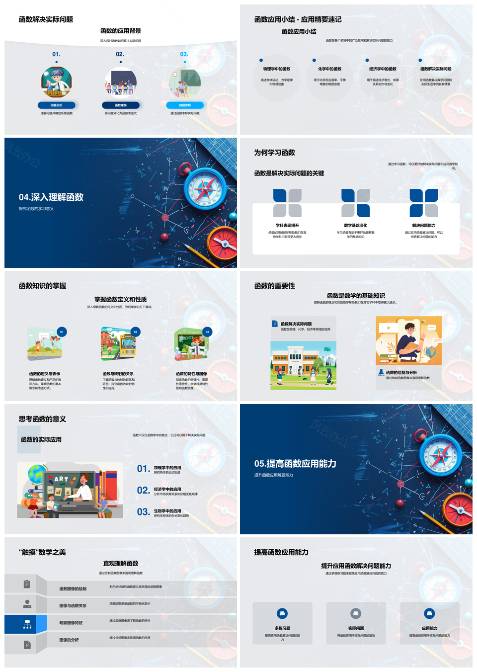 高中函数定义映射特性图像应用解析PPT模板