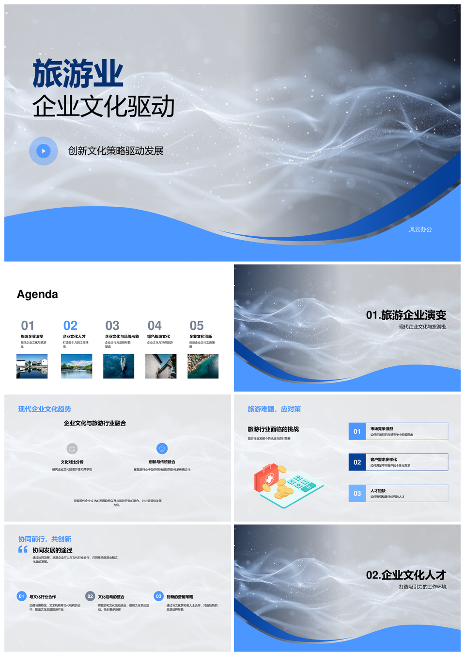 旅游业企业文化创新策略驱动品牌环保发展PPT模板