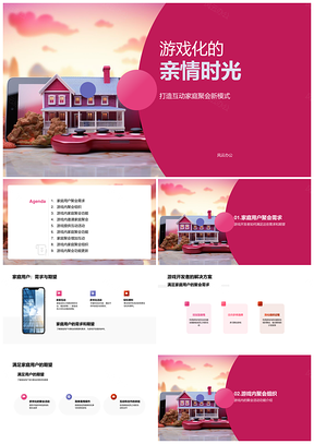 家庭聚会游戏开发团队竞赛问答邀请系统PPT模板