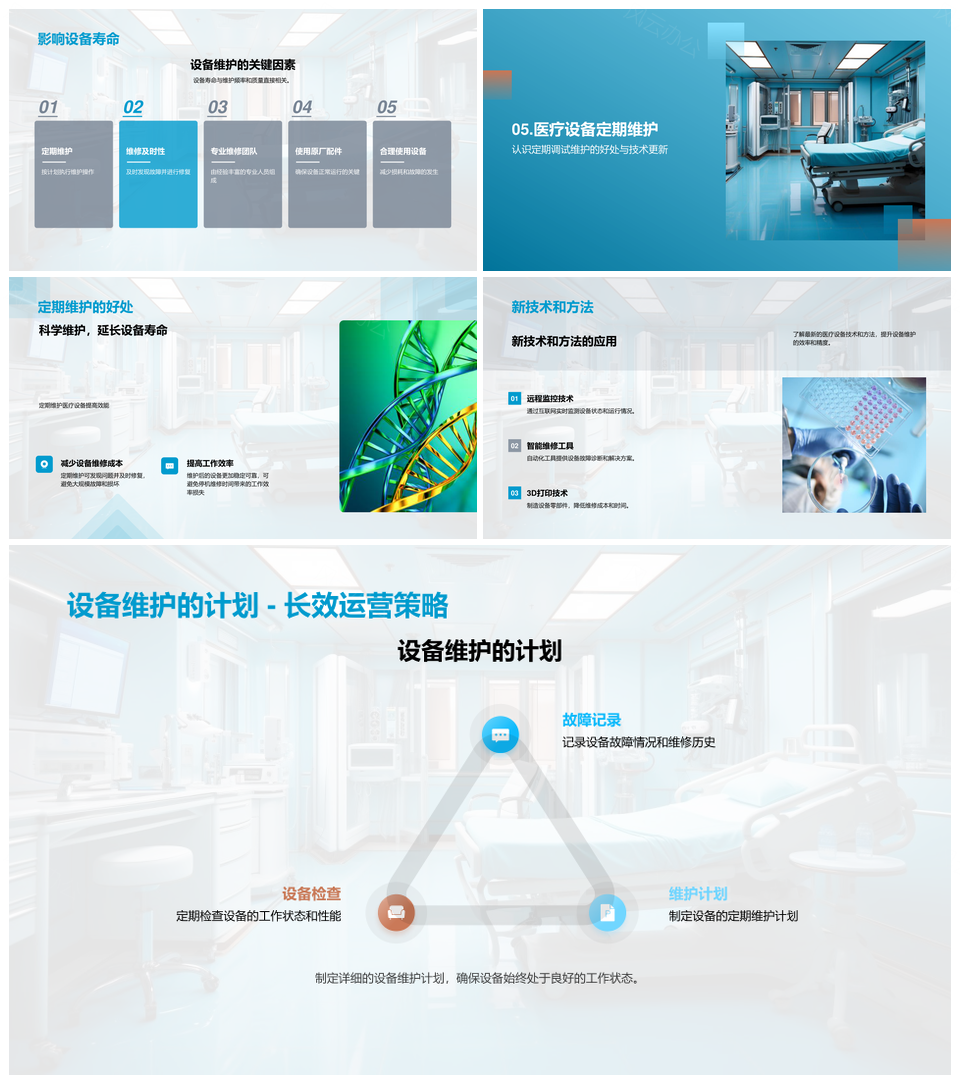 医疗设备调试维护与故障分析解决性能效率提升PPT模板