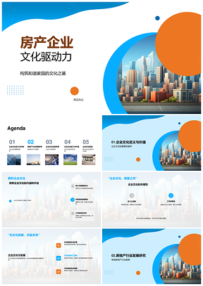 2025房地产企业文化驱动行业趋势发展PPT模板