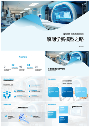 解剖学新模型人体结构临床应用挑战探索PPT模板