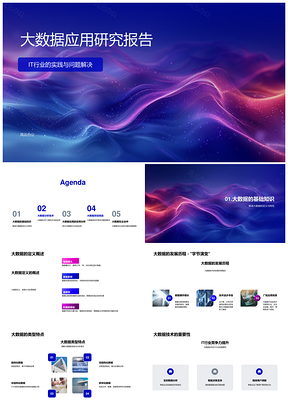 2025IT互联网大数据应用分析治理与决策策略研究PPT模板