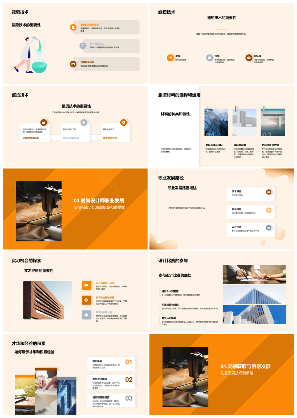 时尚设计师解析服装设计制作流程步骤趋势PPT模板