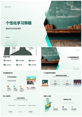 多元需求背景个性化学习策略技术工具PPT模板