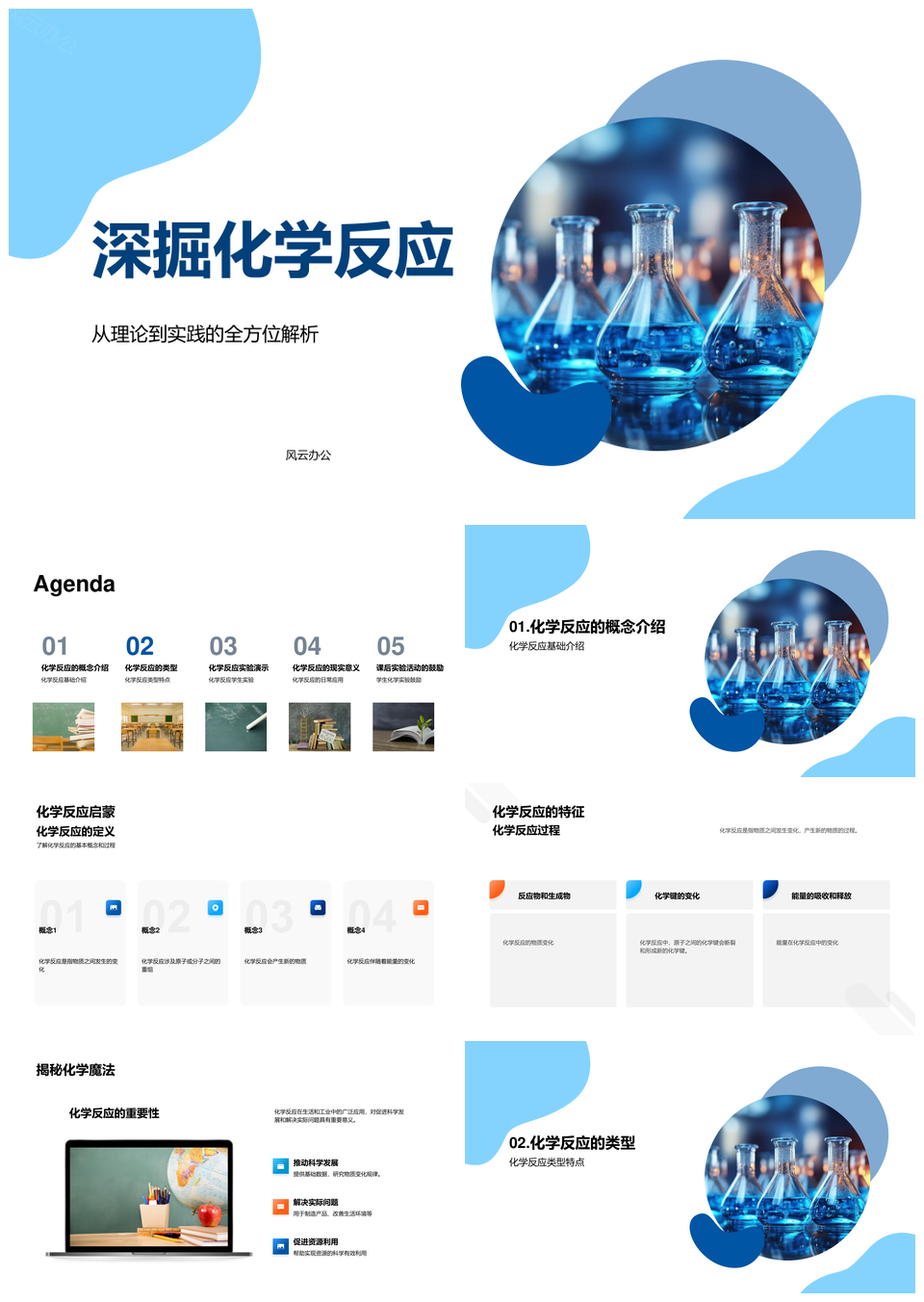 化学反应实验探索物质变化规律科学利用PPT模板