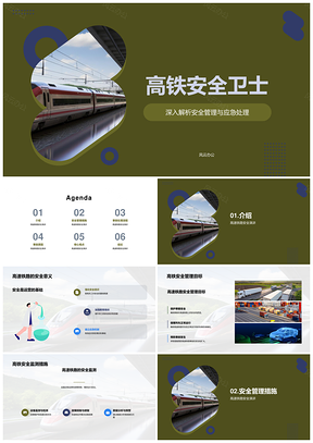 高铁安全专家教师保障运输安全管理目标PPT模板