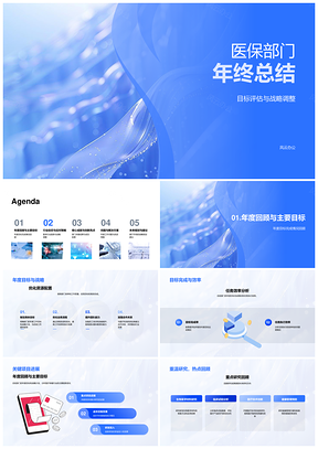 医保部门年终目标评估战略调整总结PPT模板