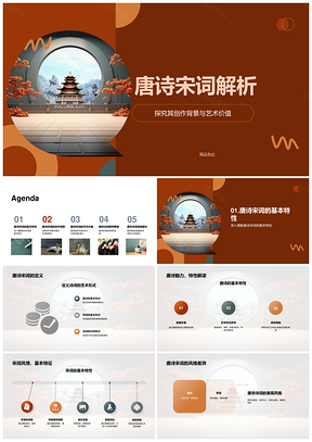 唐宋诗词艺术特性风格差异历史源流探析PPT模板