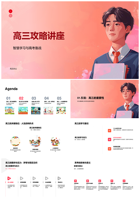 高三智慧学习高考备战校长指导攻略讲座PPT模板