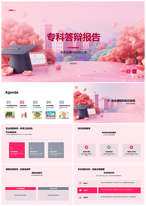 专科答辩学术成果经验课程研究技术分享PPT模板