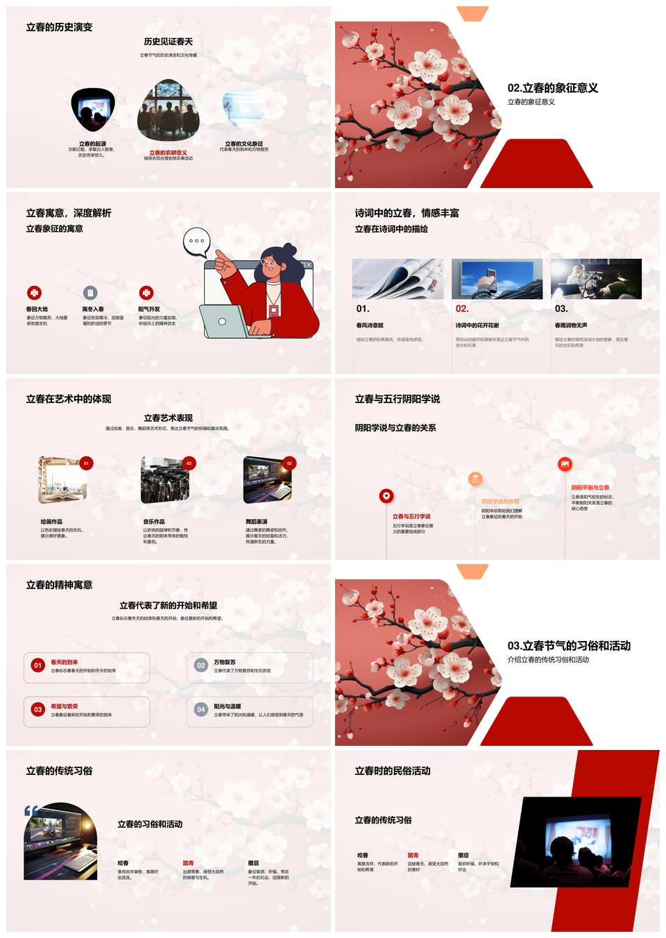 立春传统文化媒体传播与农耕复苏PPT模板