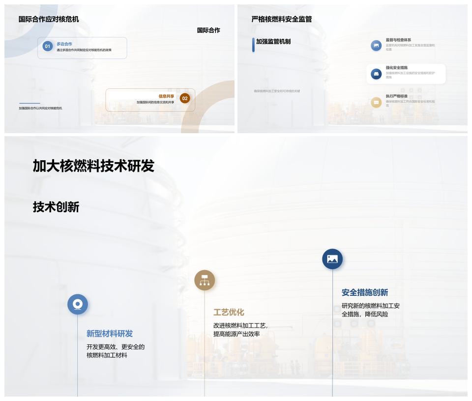 全球核能危机燃料加工政策机械解构PPT模板