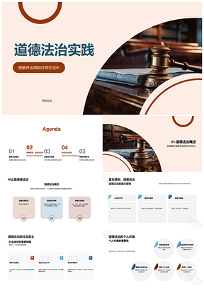 道德法治日常生活德法共治PPT模板