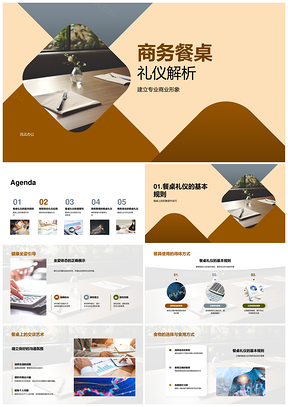 商务餐桌礼仪与专业商业形象培训解析PPT模板