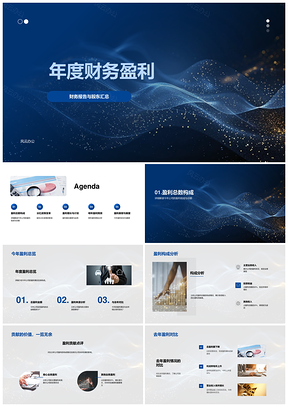 股东年度盈利总额构成来源分红策略增长投资预测PPT模板