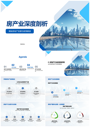 房地产行业转型政策趋势与国际化发展PPT模板