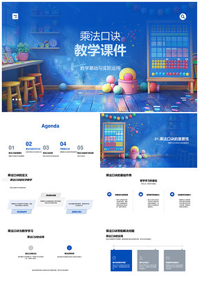 2025乘法口诀数学课件趣味记忆法教学应用PPT模板