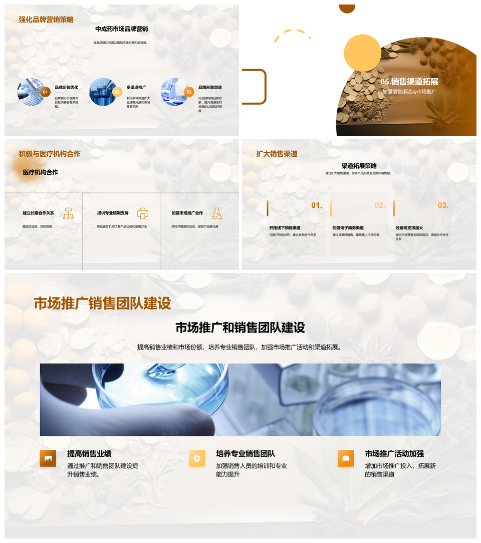 中成药市场蓬勃新药研发销售渠道拓展PPT模板