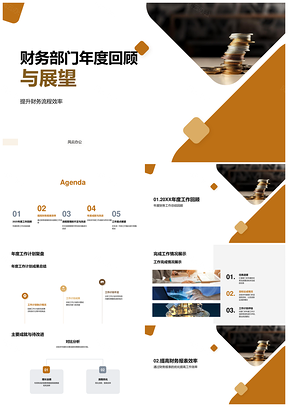2025财务年度流程优化与成就展望PPT模板