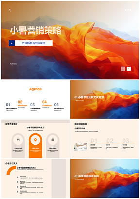 小暑节日营销策略市场定位活动策划PPT模板